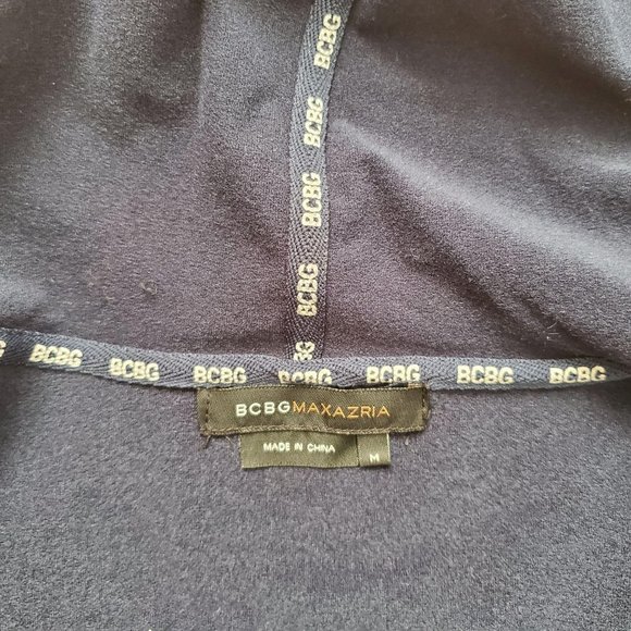 BCBG MAXAZRIA Women’s Full Zip Front Hooded Track Jacket Navy Blue Size Medium - Picture 8 of 13